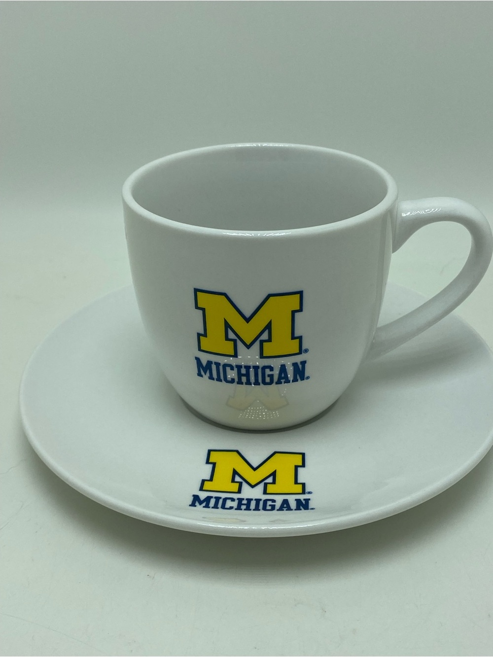 University of Michigan Block M Cup and Saucer